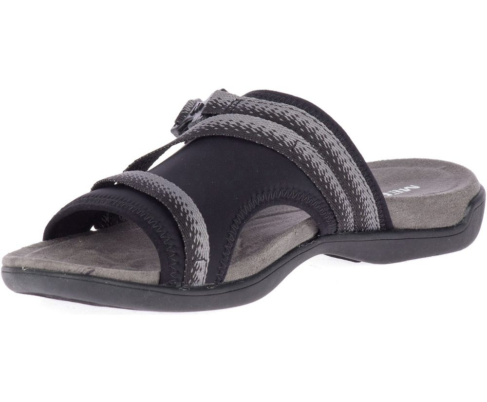 Merrell Sandaler Dame - District Muri Slide - Sort/Grå - JEB769854